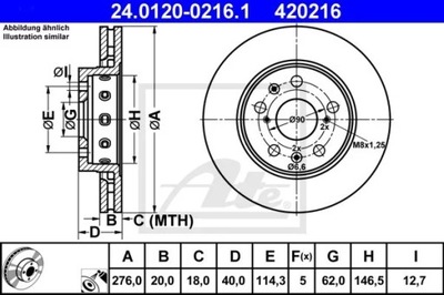 24.0120-0216.1/ATE DISCO HAM.PRZOD  