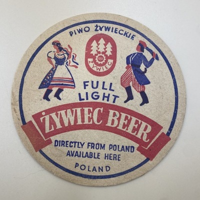 Stara podstawka podkładka Żywiec beer piwo Żywieckie