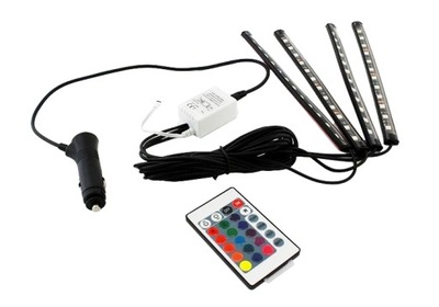 OŚWIETLENIE LED RGB DO AUTA STEROWANIE Z TELEFONU