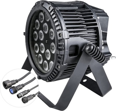 Wodoodporne oświetlenie DMX, 18 LED RGBW 4w1 C659