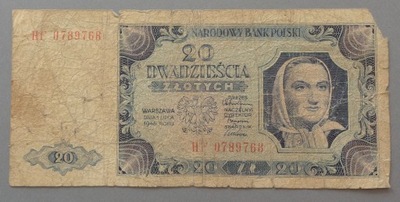 20 złotych z 1948 roku , seria HF