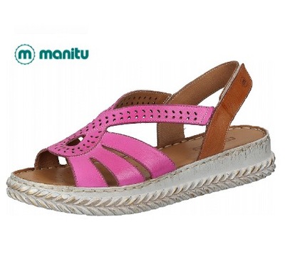 MANITU 910207-43 różowe sandały damskie r. 38