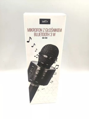 MIKROFON Z GŁOŚNIKIEM SETT BM-100 CZARNY
