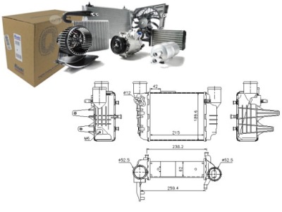 Nissens інтеркулер audi a4 1.8 t 8e2. b6 фото №1