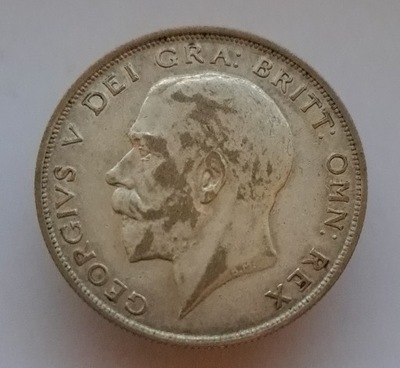 Wielka Brytania 1/2 korony, 1923r. Srebro BCM