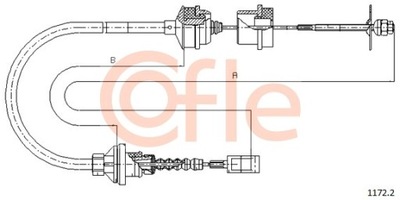 Linka sprzęgła PEUGEOT BOXER 2.0 HD Cofle 1172.2