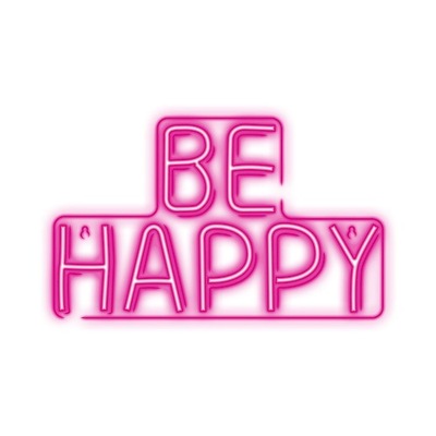 NEON Led " BE HAPPY" Różowy USB