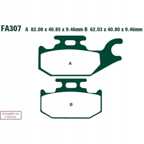 КОЛОДКИ ТОРМОЗНЫЕ EBC FA307R