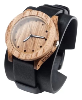 DREWNIANY ZEGAREK WOODLANS UNISEX ANALOG PASEK