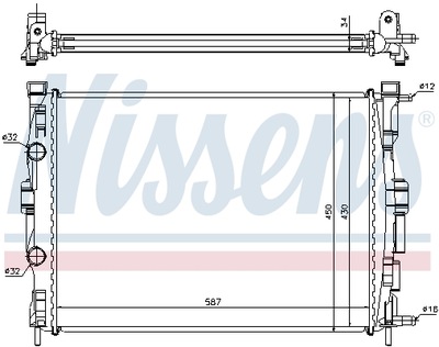 RADUADOR DEL MOTOR NISSENS 63769 8200117609  