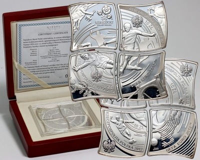 III RP, zestaw 4 x 10 złotych 2012, EURO 2012