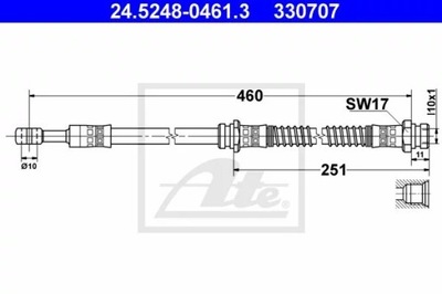 ATE 24.5248-0461 CABLE DE FRENADO ELÁSTICO  