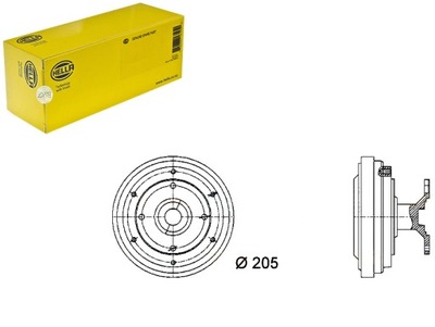 Hella вязкостная муфта сцепление вязкостная hella 500342517 фото №1