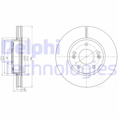 DISCO DE FRENADO DELPHI BG4281C  