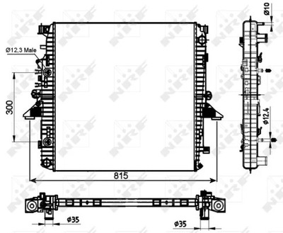 NRF 53097 CHLODNICA, SISTEMA DE REFRIGERACIÓN DEL MOTOR  