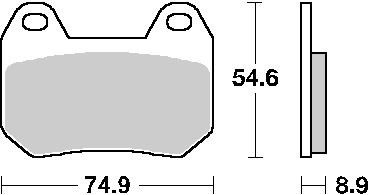 SBS ZAPATAS DE FRENADO KH304 STREET CERAMIC COLOR NEGRO  