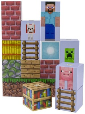 Lampka MINECRAFT BLOKI v. POSTACIE Steve Creeper