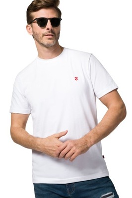 Koszulka T-shirt Biała z Haftem Próchnik PM2 2XL