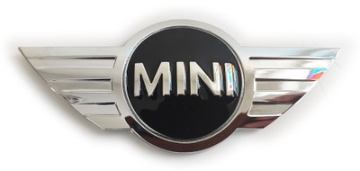 MINI COOPER EMBLEMA ŽENKLELIS LOGO NAUJA CHROMCZARNY 