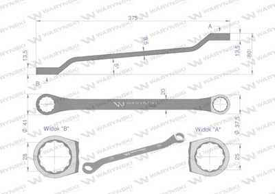 КЛЮЧ OCZKOWY ODSADZONY 25 X 28 MM. CRV STANDARD A