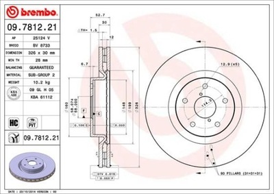 DISC BRAKE FRONT SUBARU IMPREZA WRX 05-  