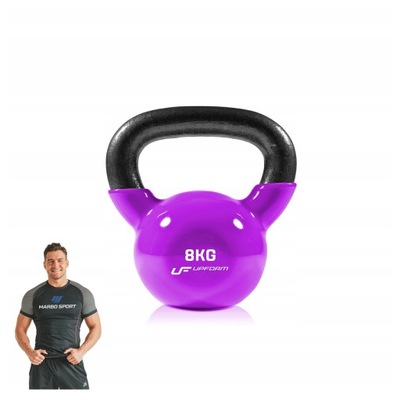 Hantla winylowa żeliwna Kettlebell 8 kg - UpForm