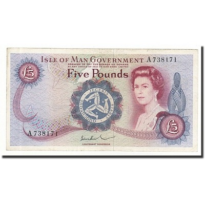 Banknot, Wyspa Man, 5 Pounds, Undated (1972), KM:3