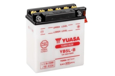 АККУМУЛЯТОР МОТОЦИКЛЕТНЫЙ YUASA YB5L-B 5.3AH 60A