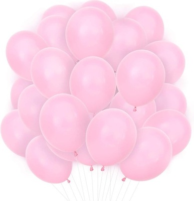 Balony j. różowe DUŻE pastelowe pink rose wesele