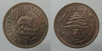 3575. LIBAN, 10 PIASTRÓW, 1961