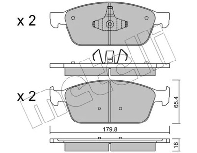 PADS HAM.FORD KUGA II 12- FRONT  