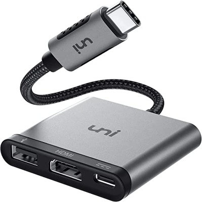 uni USB-C do HDMI Adapter 3-in-1 Hub, 4K HDMI, PD 100W, USB 3.0