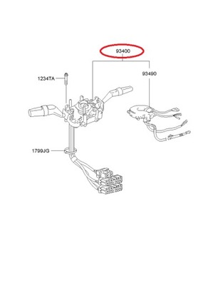 CONMUTADOR DE COMPOSITE KIA JOICE 93400M3500  