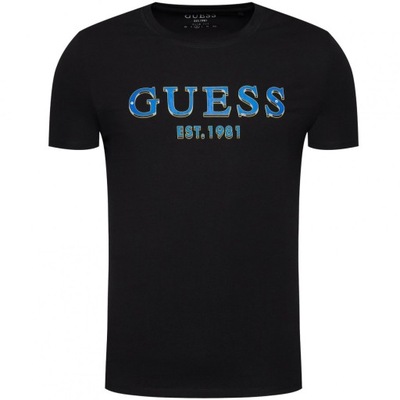 Guess czarny t-shirt koszulka męska bawełna M0BI59J1300 S