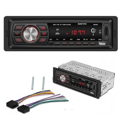 Radio samochodowe bluetooth radioodtwarzacz 1 DIN Mikrofon SD USB AUX MP3