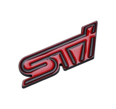 SUBARU STI PEGADURA EMBLEMA LOGOTIPO ROJO METAL  