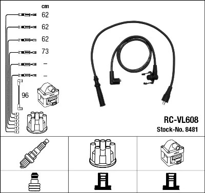 CABLES ZAP. 8481 NGK  