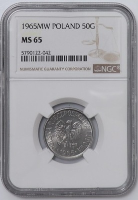 50 Groszy - PRL - 1965 - NGC MS 65