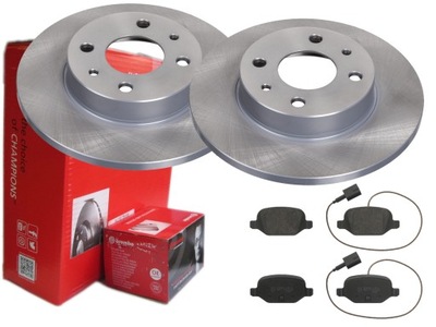 Тормозные диски тормозные колодки brembo задняя fiat abarth 500 240mm фото №1