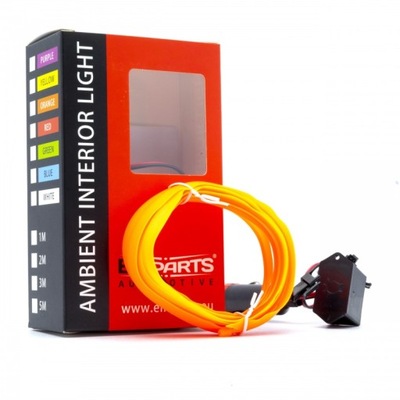 ILUMINACIÓN INTERIOR AMBIENTE CABLE DE FIBRA ÓPTICA DIODO LUMINOSO LED COLOR NARANJA  