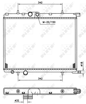 NRF 519524 CHLODNICA, SISTEMA DE REFRIGERACIÓN DEL MOTOR  