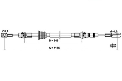 ТРОС HAM. RĘCZ. OPEL P. MOVANO 00-