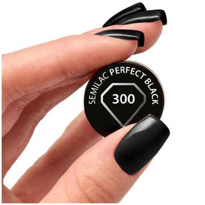 Semilac 300 PERFECT BLACK czarny lakier hybrydowy