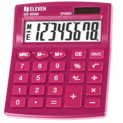 Kalkulator biurowy Eleven SDC-805NR-PKE różowy