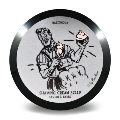 RAZOROCK Shaving Cream Soap Blue Barbershop