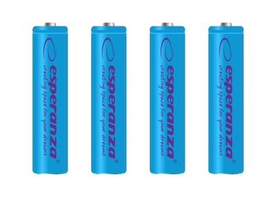 ESPERANZA AKUMULATORKI NI-MH AAA 1000MAH 4SZT. NIEBIESKIE