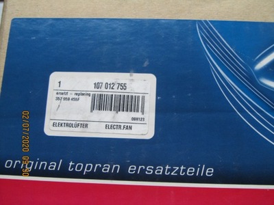 Вентилятор радіатора topran 107012 фото №1