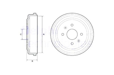 DELPHI BEBNY DE FRENADO 2 PIEZAS PARTE TRASERA CHEVROLET AVEO KALOS SPARK 1.0-1.5  