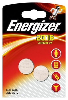 Bateria Energizer Lithium CR2016 litowa - 2szt.