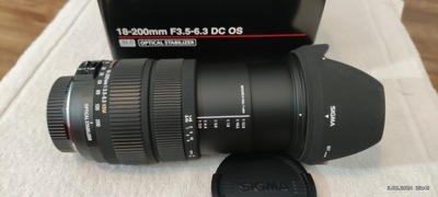 SIGMA DC 18-200 OS HSM Stabilizacja Silnik AF Filtr UV do NIKON Jak Nowy